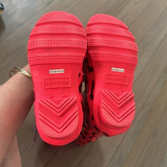 Hunter Boots Cheetah Pink/Purple Size 11 - Picture 6 of 6